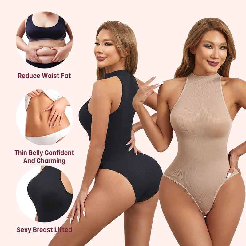 Waist Trainer Women - Hochelastische Bodysuits, sexy ärmellose Shapewear mit