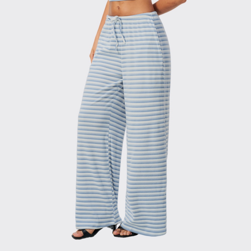 J-Yoga Fitness - Gestreifte Yoga-Schlaghose für Damen, Fitness-Lauf-Workout-Gym-Hose mit