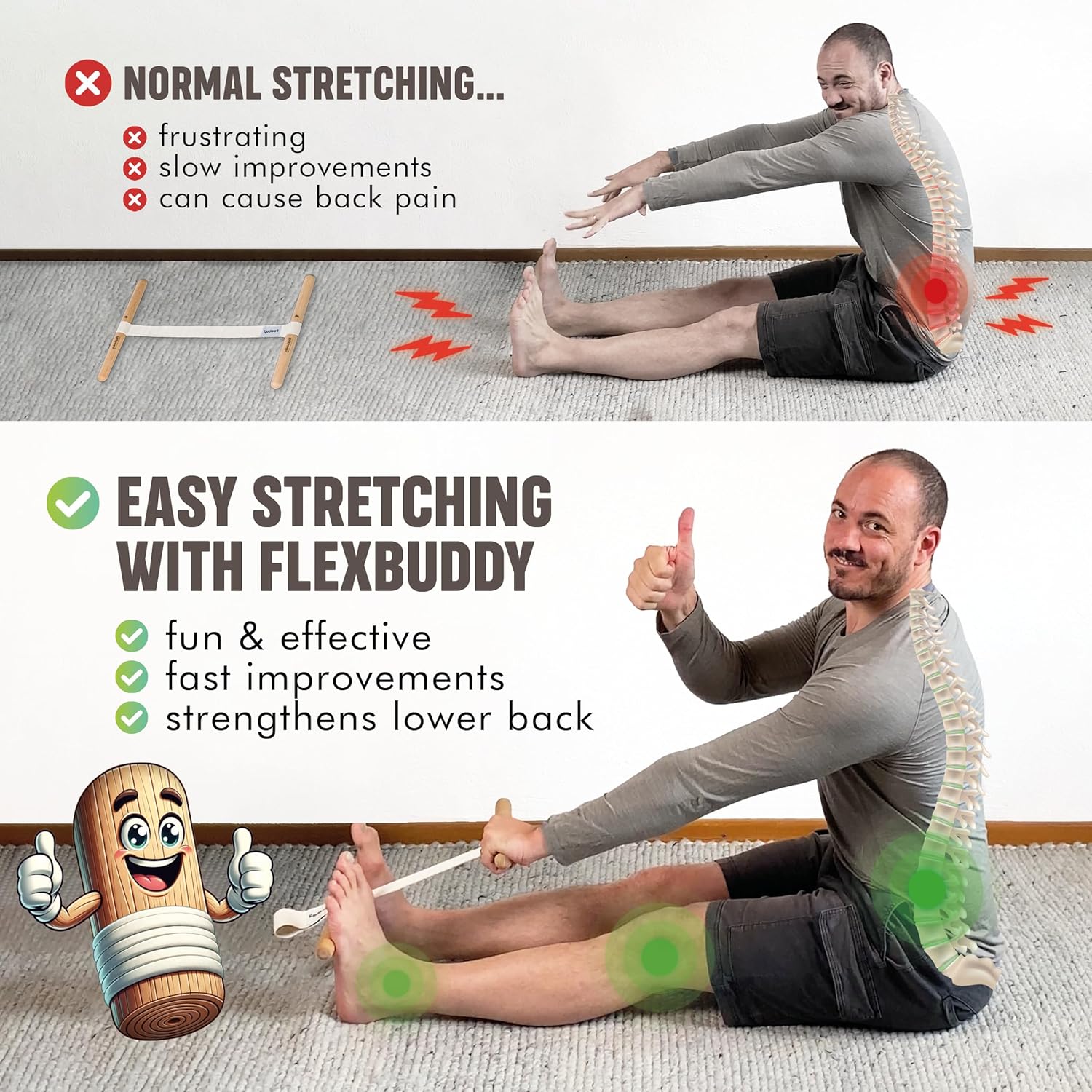 Hamstring-Stretcher, Verstellb – Fitness Of Yoga Bewertung und Preis
